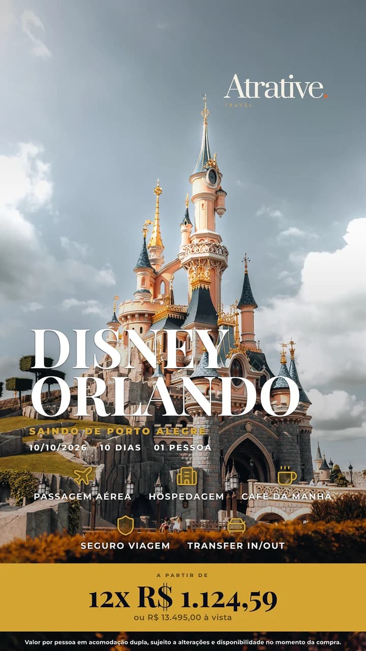 A oferta de Disney Orlando no formato vertical de Stories